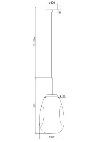Подвесной светильник Maytoni Mabell P013PL-01G