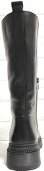 Женские зимние кожаные полусапожки ботинки в стиле мартинс Evromoda 020-927-001 Black.