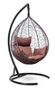 Подвесное кресло-кокон SEVILLA коричневое, шоколад подушка (Laura Outdoor)