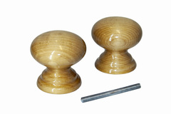 Ручка-кнопка круглая карельская береза (24) (00001483)