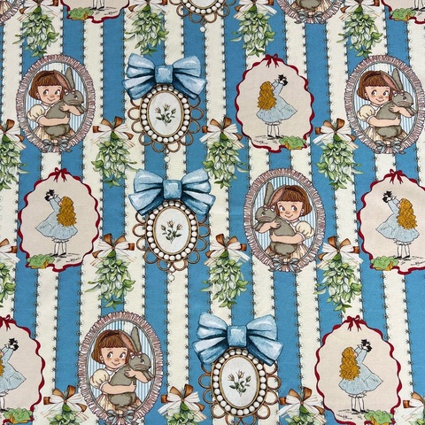 КУПОН 29 /110 см. ДЕВОЧКА И КРОЛИК - 100% хлопок Handmade Fabrics