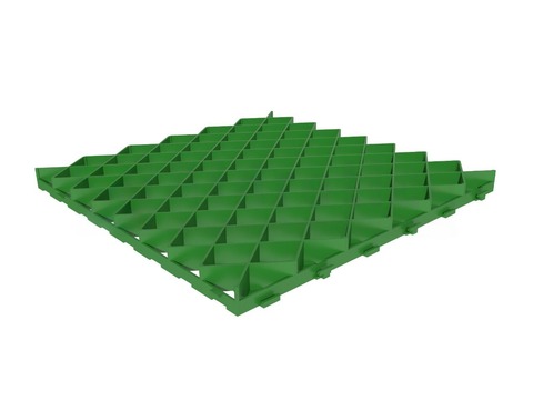 Решетка газонная Gidrolica Eco Pro РГ-60.60.4 – пластиковая, зелёная