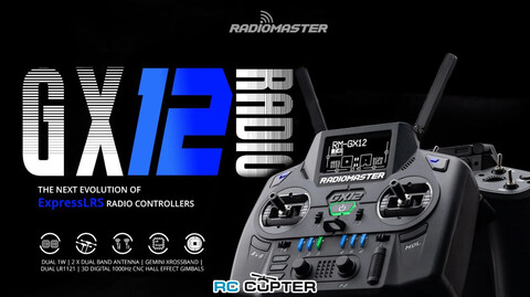 Аппаратура управления RadioMaster GX12 Gemini-X (M2) ELRS FCC 900+2.4