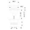 Abber AF0011SP Донный клапан Abber AF0011SP без перелива, клик-клак, сатин