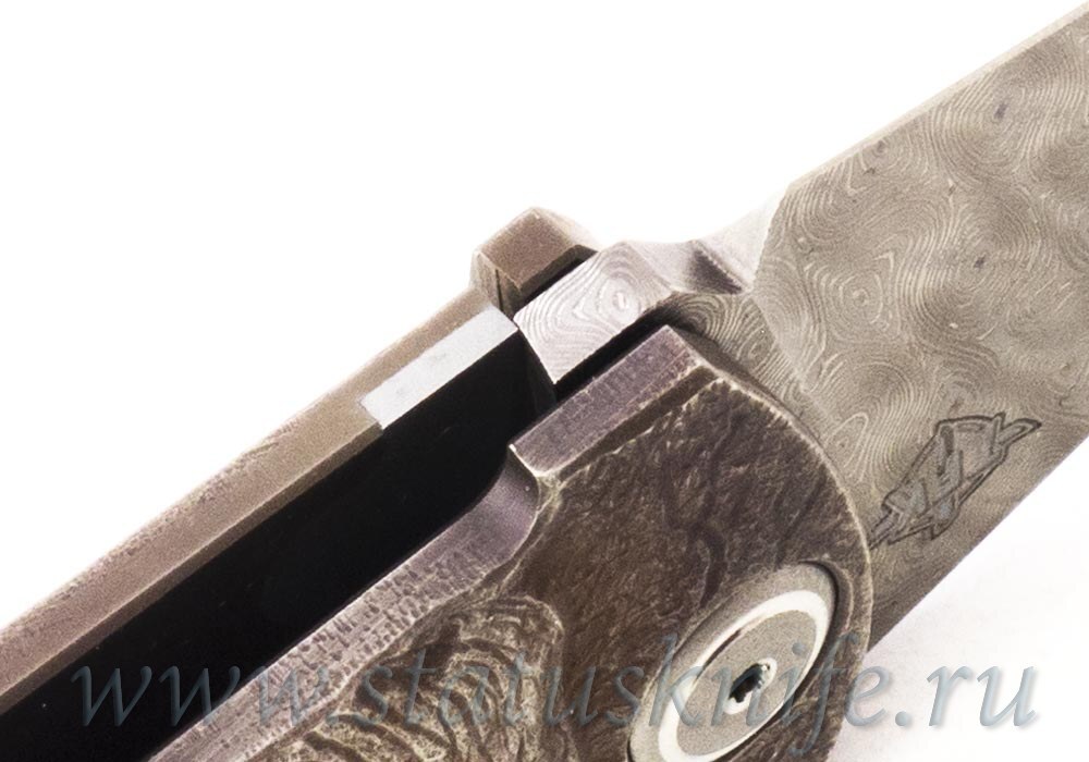 Нож TFK Little Bastard Damascus Kolesnikov carving
