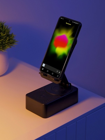 Портативная колонка 3 в 1 PS-50, держатель для телефона, power bank, 5 Вт, 1500 мАч, чёрная
