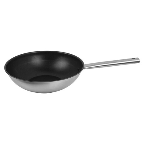 Сковорода ВОК с антипригарным покрытием Rabarber, размеры: 28*8 см., материал: сталь