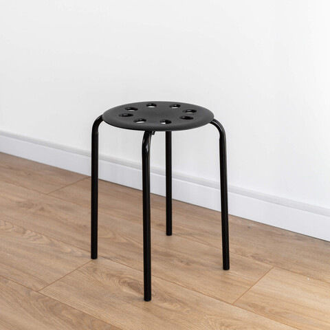 Табурет Axel, цвет: чёрный, размеры 30х45 см., материалы: полипропилен, металл