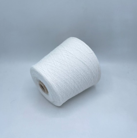 Бобинная пряжа (пр.Италия),art-Souple 1500м/100гр. 58% Хлопок, 10% Кашемир, 32% Полиэстер, цвет-Белый(501/673), арт.35051