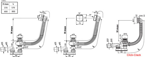 Ravak X01849 Сточный комплект для ванн 800 (FORMY, CITY) РОЗОВОЕ ЗОЛОТО