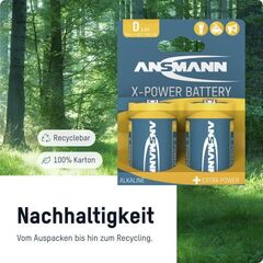 Батарейка X-POWER D ANSMANN 1.5V - 2шт