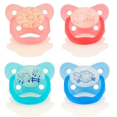 Пустышки Dr. Browns ночные, 0-6 мес., 2 шт., разноцветные (стандарт)