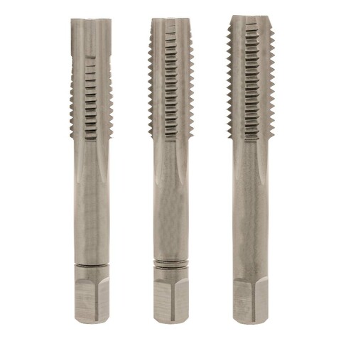 Метчик М10х1,5 (Комплект 3шт, с цапфой) DIN352 HSSEV3 6h 70мм a=5,5 H-Tools 113230HT