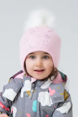 шапка  для девочки  КВ 20157/21ш/светлая астра