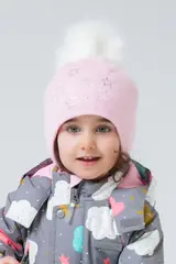 шапка  для девочки  КВ 20157/21ш/светлая астра