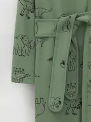халат  для мальчика  К 5763/зеленый камень,динозавры