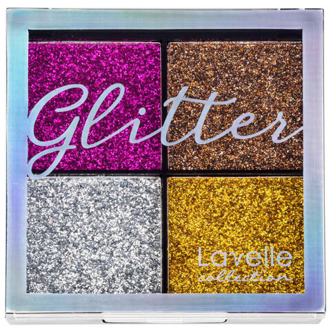 LavelleCollection Тени 4-цветные для век Glitter тон 02 Северное сияние