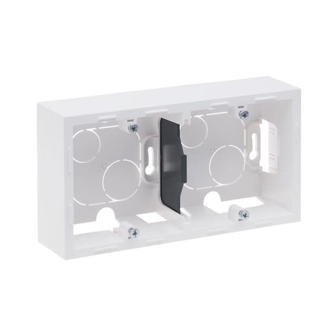 Коробка накладного монтажа на 2 поста. Цвет Белый. Legrand серия SUNO. 721195