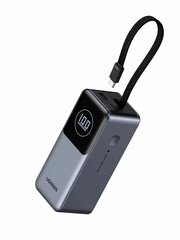 Внешний аккумулятор со встроенным кабелем  UGREEN PB723 (55365B) 130W Power Bank with Built-in Cable. Цвет: серый космос