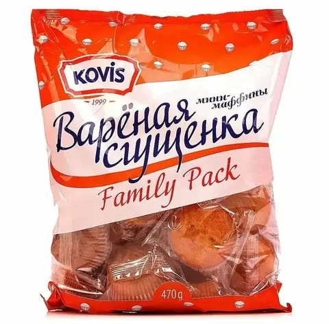 Мини-Маффины KOVIS Вареная Сгущенка 470 гр 6
