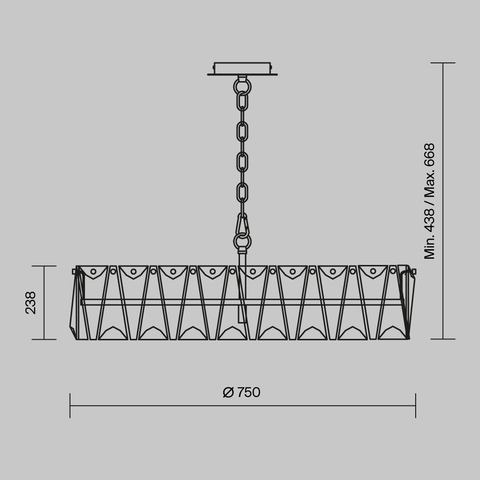 Подвесная люстра Maytoni Puntes MOD043PL-08G