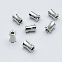 Бусина, цвет серебро (родий), размер 6*4 мм, цена за 1 шт