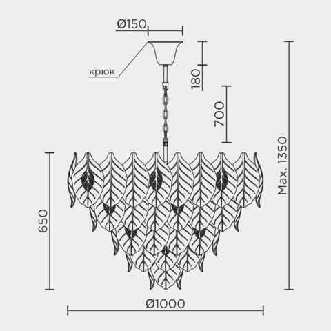 Подвесная люстра Modelux ML.6770.1000 GD