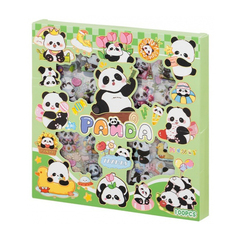 Наклейки стикеры Basir, серия "Панда", размер 16,5*16,5 см, 4 листа