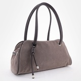 Сумка Саломея 501 эко-замша серый шоколад