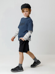 фуфайка  для мальчика  КР 302793/синий космос к616