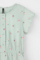 платье  для девочки  КР 5792-1/дымчатый нефрит,мини розочки