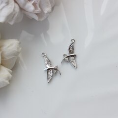 Подвеска Летучая рыба 20*11 мм, родий, П195