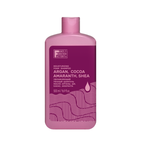 Hair Pure Boom Шампунь Пенный увлажняющий Масло арганы,ши,какао,амаранта 500мл