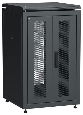 ITK LINEA N 18U 600х600мм перф. дв. задн. распашн. перф. чер