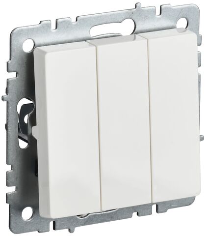 BRITE Выключ. 3-кл. 10А ВС10-3-0-БрБ бел.