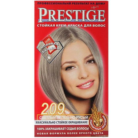 Краска для волос Prestige 209 - Светлый пепельно-русый, 50/50 мл.