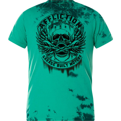 Affliction | Футболка мужская AC Chop Shop Teal A24587 перед