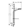 Hansgrohe Vernis Blend 26423670 Душевой гарнитур (чёрный матовый)