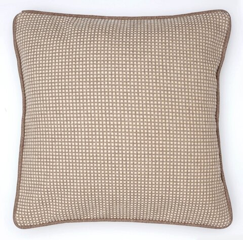 Подушка декоративная 40х40 Textil Roig Cube кремово-бежевая клетка
