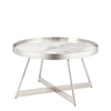 Журнальный столик Elica Ø80 см, керамика, хром