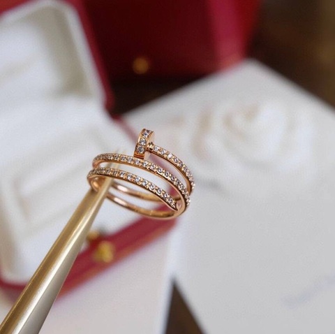 Кольцо обсыпка гвоздь Cartier