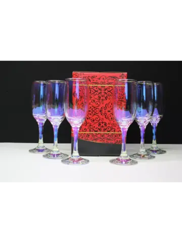 Бокалы для шампанского 6 штук Радужная коллекция