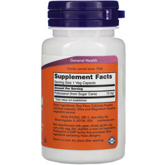 Now Foods, Поликозанол, 10 мг, 90 растительных капсул