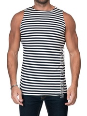 Купить Майка-тельняшка ВМФ (темно-синяя/суровая полоса) ИНТЕРЛОК ГОСТ Минобороны в Магазине тельняшек