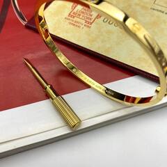16235 - Браслет LOVE с отверткой тонкий с камнями, в люксовом качестве VGOLD