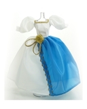 Платье двуцветное - Голубой. Одежда для кукол, пупсов и мягких игрушек.