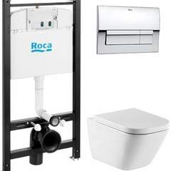 ROCA THE GAP Готовое решение (инсталляция Active + кнопка + безободковый унитаз + сиденье)