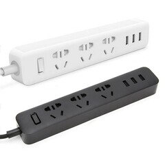 Удлинитель Xiaomi Mi Power Strip 3 (XMCXB01QM), чёрный 1.8 м