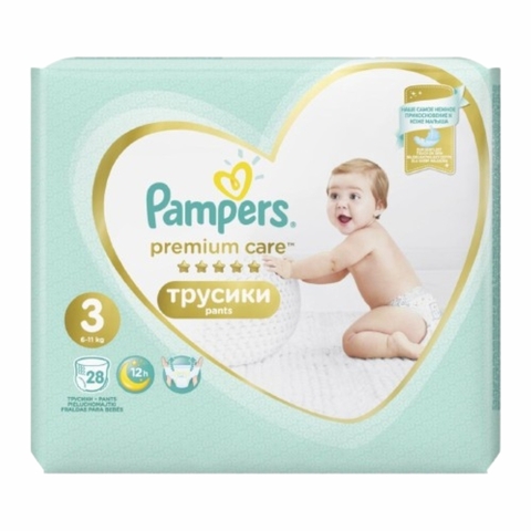 Подгузники-трусики PAMPERS Premium Care Pants Midi 48 шт РОССИЯ