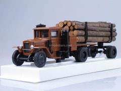 UralZIS-352L gas generator Timber trailer with wood LOMO-AVM 1:43